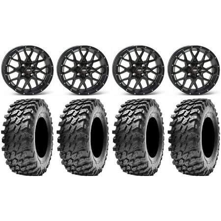 ITP Hurricane 14" Wheels Black 28" Rampage Tires Sportsman RZR Ranger