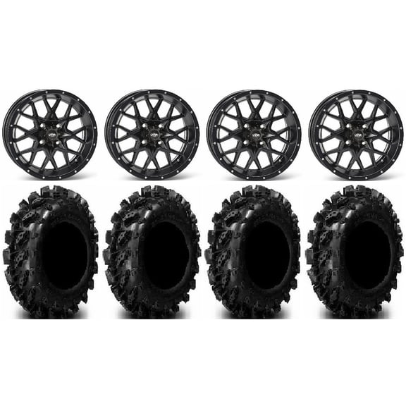 ITP Hurricane 14" Wheels Black 29.5" Swamp Lite Tires Polaris RZR XP 1000 / PRO XP / Ranger XP 900/1000