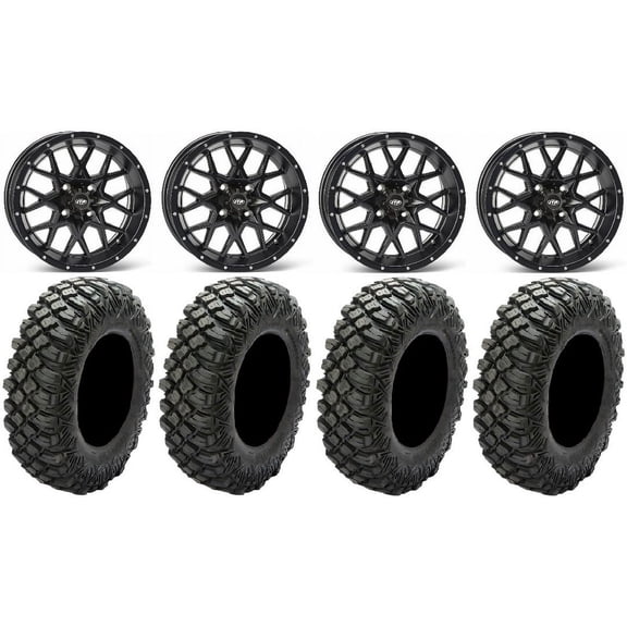 ITP Hurricane 14" Wheels Black 30" Crawler XG Tires Polaris RZR XP 1000 / PRO XP / Ranger XP 900/1000