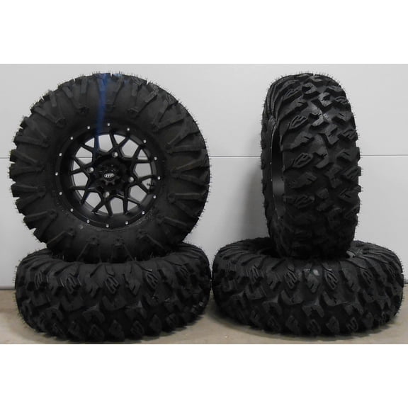 ITP Hurricane 14" Wheels Black 30" MotoClaw Tires Kawasaki Teryx Mule