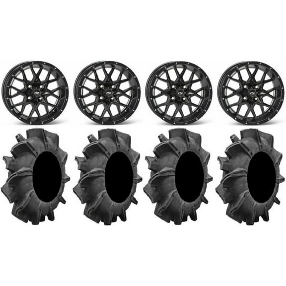 ITP Hurricane 14" Wheels Black 32" Assassinator Tires Can-Am Commander Maverick Renegade Outlander Defender