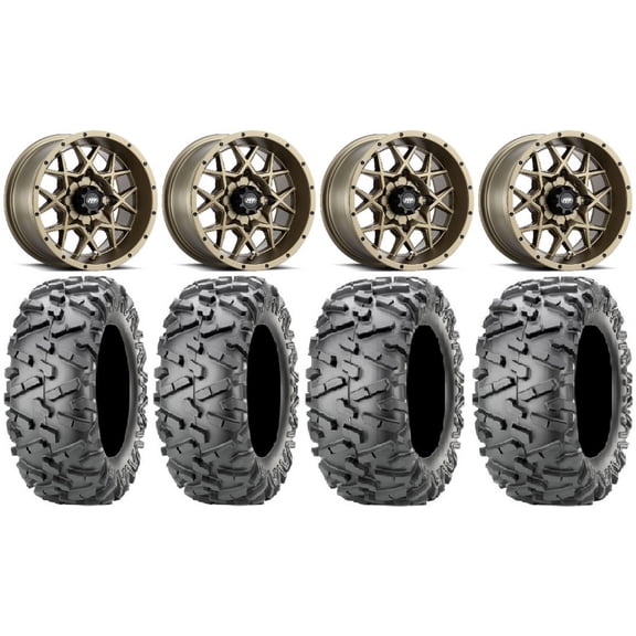 ITP Hurricane 14" Wheels Bronze 26" BigHorn 2.0 Tires Honda Pioneer