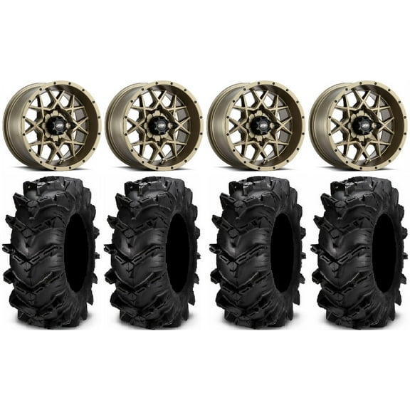 ITP Hurricane 14" Wheels Bronze 27" Cryptid Tires Sportsman RZR Ranger