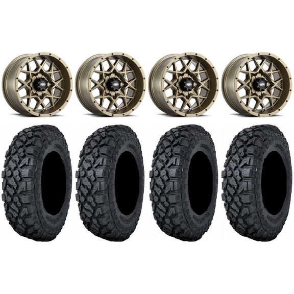 ITP Hurricane 14" Wheels Bronze 27" Klever X/T Tires Polaris RZR XP 1000 / PRO XP / Ranger XP 900/1000