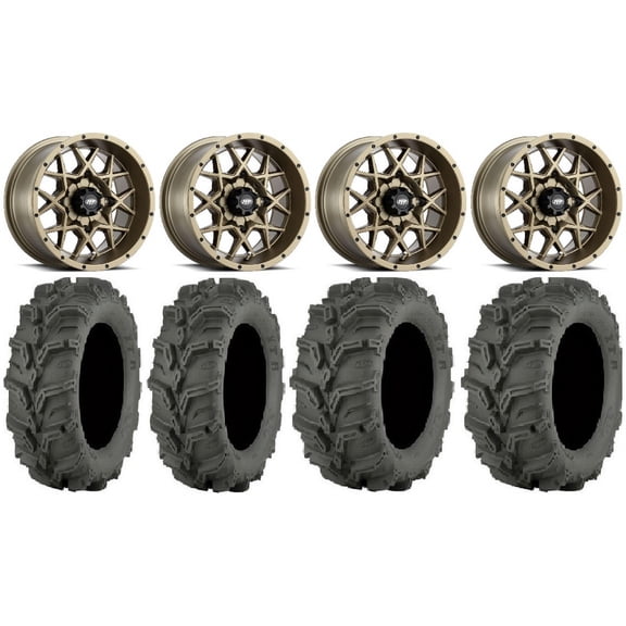 ITP Hurricane 14" Wheels Bronze 27" Mud Lite XTR Tires Can-Am Commander Maverick Renegade Outlander Defender