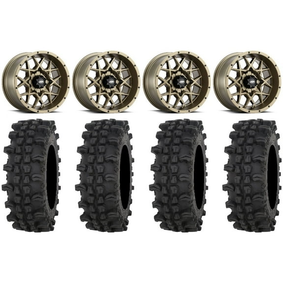 ITP Hurricane 14" Wheels Bronze 28" ACP Tires Sportsman RZR Ranger