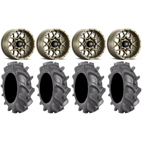 ITP Hurricane 14" Wheels Bronze 28" BKT AT 171 Tires Kawasaki Mule Pro FXT