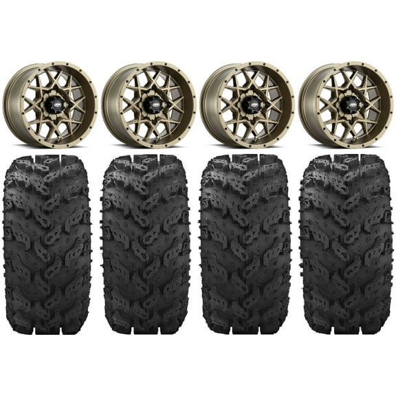 ITP Hurricane 14" Wheels Bronze 28" Reptile Tires Can-Am Maverick X3 / Honda Pioneer 1000 / Talon