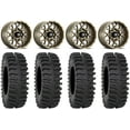 thumbnail image 1 of ITP Hurricane 14" Wheels Bronze 28" XT400 Tires Kawasaki Mule Pro FXT, 1 of 4