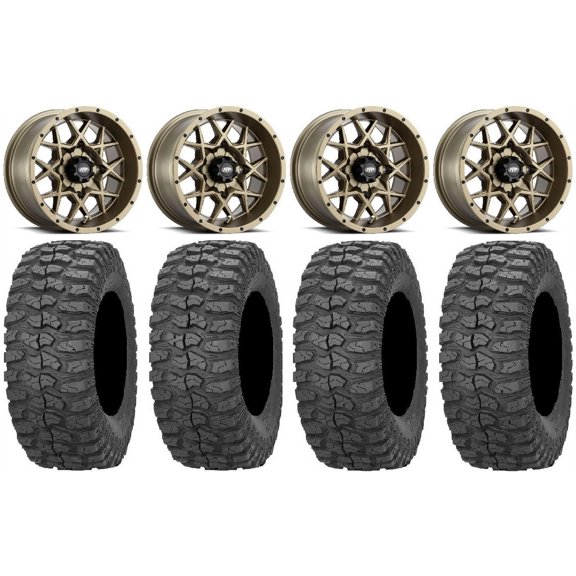 ITP Hurricane 14" Wheels Bronze 30" Rock-A-Billy Tires Polaris RZR XP 1000 / PRO XP / Ranger XP 900/1000