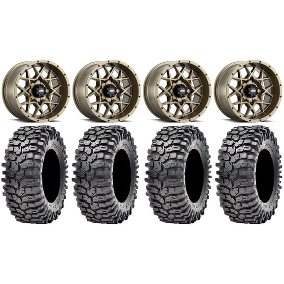 ITP Hurricane 14" Wheels Bronze 32" Roxxzilla 396 Tires Polaris RZR XP 1000 / PRO XP / Ranger XP 900/1000