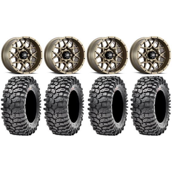 ITP Hurricane 14" Wheels Bronze 35" Roxxzilla Tires Sportsman RZR Ranger