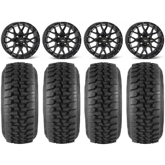 ITP Hurricane 15" Wheels Black 30" Desert Series Tires Can-Am Commander Maverick Renegade Outlander Defender