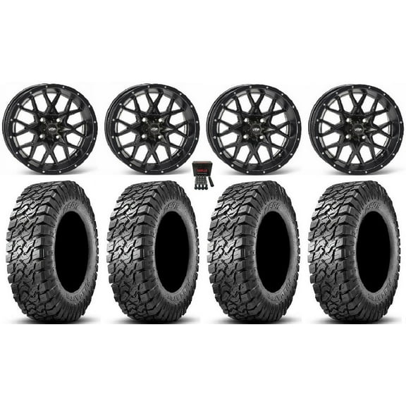 ITP Hurricane 15" Wheels Black 32" Predator Tires Polaris RZR XP 1000 / PRO XP / Ranger XP 900/1000