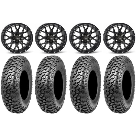ITP Hurricane 15" Wheels Black 32" RAZR XT Tires Kawasaki Mule Pro FXT