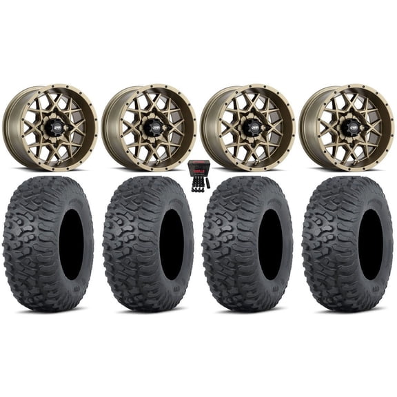 ITP Hurricane 15" Wheels Bronze 32" Terra Hook Tires Sportsman RZR Ranger