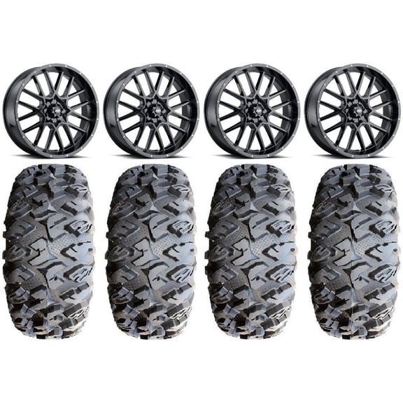 ITP Hurricane 18" Wheels Black 33" MotoClaw Tires Polaris RZR XP 1000 / PRO XP / Ranger XP 900/1000