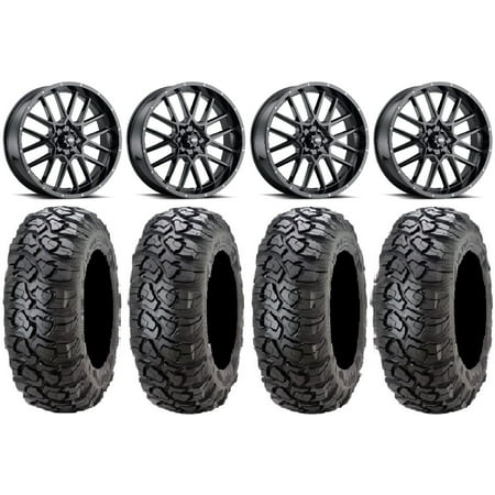 ITP Hurricane 18" Wheels Black 34" Ultracross Tires Sportsman RZR Ranger