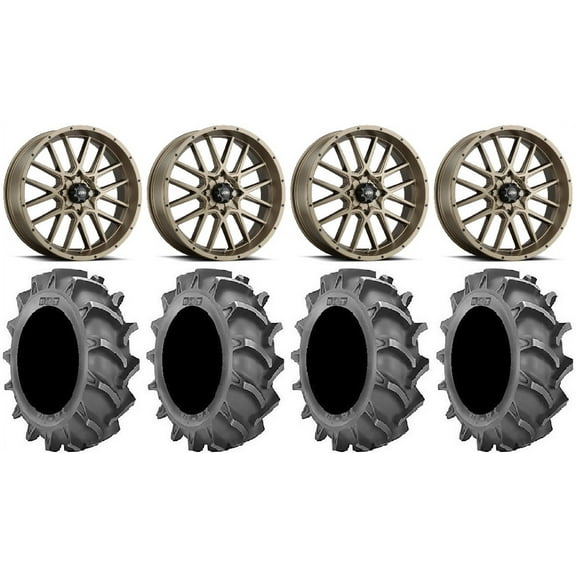 ITP Hurricane 18" Wheels Bronze 33x8 (6ply) BKT 171 Tires Kawasaki Mule Pro FXT