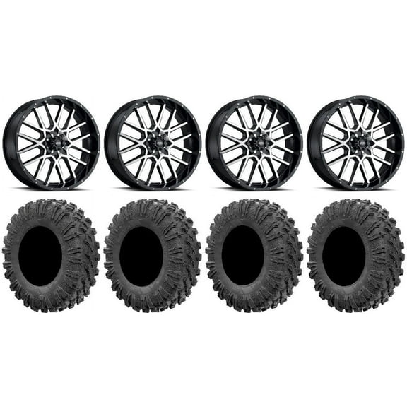 ITP Hurricane 18" Wheels Machined 32" MotoRavage Tires Polaris RZR XP 1000 / PRO XP / Ranger XP 900/1000