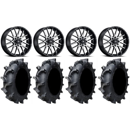 ITP Hurricane 18" Wheels Machined 35" Interforce 628 Tires Kawasaki Mule Pro FXT