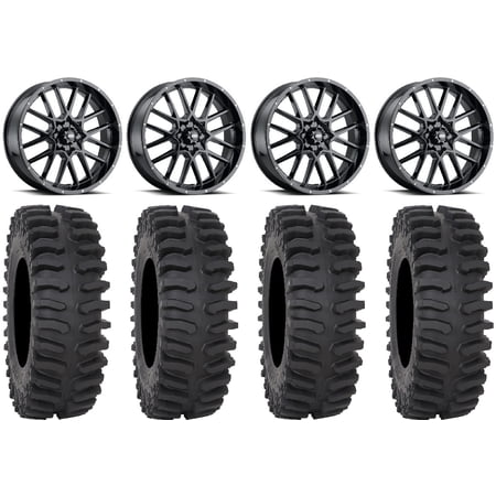ITP Hurricane 20" Wheels Black 33" XT400 Tires Sportsman RZR Ranger