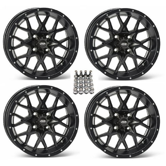 ITP Hurricane ATV Wheels/Rims Matte Black 14" Can-Am Commander Maverick Renegade Outlander Defender