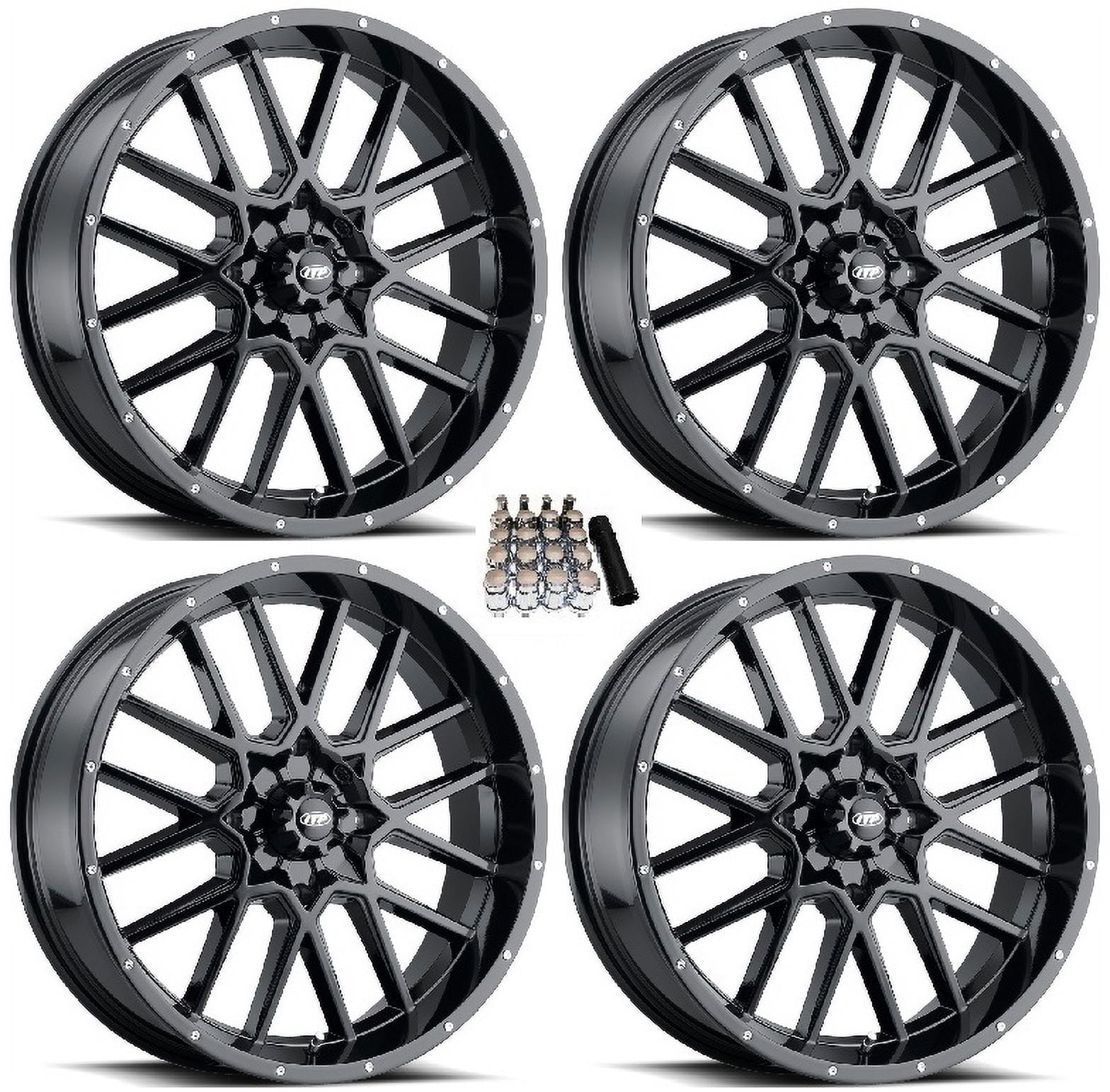 ITP Hurricane UTV Wheels/Rims Gloss Black 18