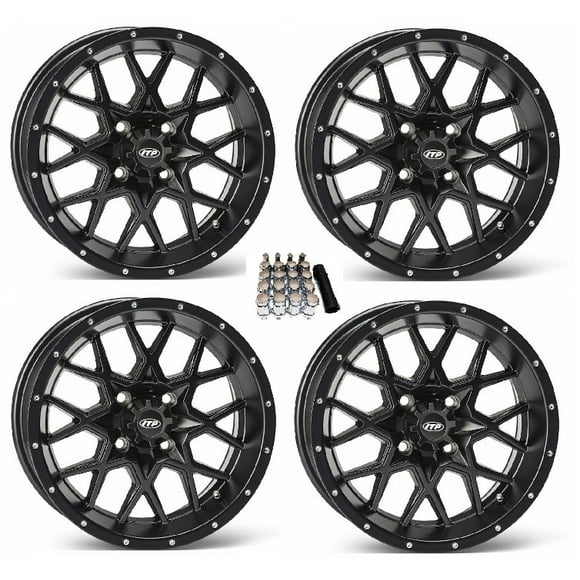 ITP Hurricane UTV Wheels/Rims Matte Black 15" Polaris RZR 1000 XP / Ranger XP 900/1000