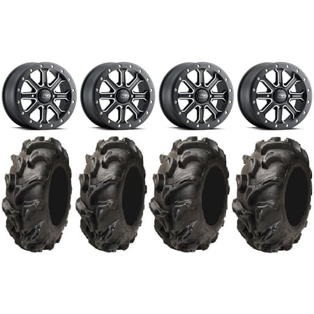 ITP Inertia Bdlk 14" Wheels Bk +40mm 27" Mega Mayhem Tires Sportsman5508501000