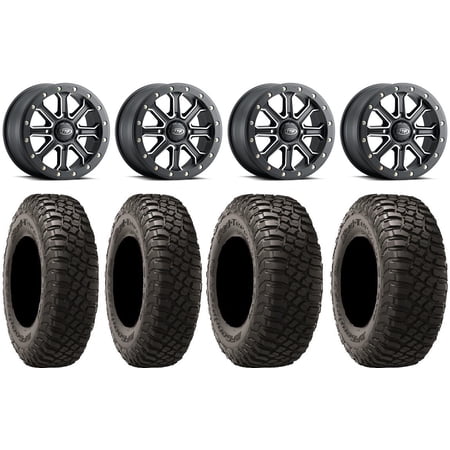 ITP Inertia Bdlk 14" Wheels Bk +40mm 29" BFG KM3 Tires SportsmanRZRRanger