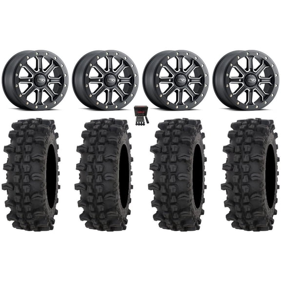 ITP Inertia Beadlock 14" Wheels Black +40mm 27" ACP Tires Polaris RZR XP 1000 / PRO XP / Ranger XP 900/1000
