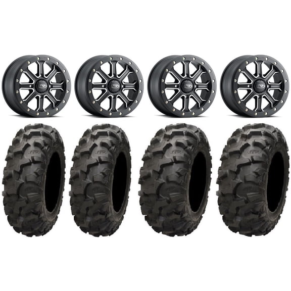 ITP Inertia Beadlock 14" Wheels Black +40mm 27" Blackwater Tires Polaris RZR XP 1000 / PRO XP / Ranger XP 900/1000