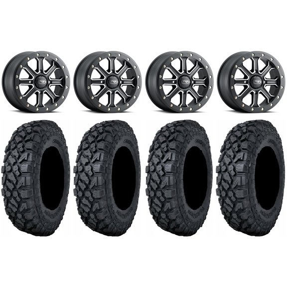 ITP Inertia Beadlock 14" Wheels Black +40mm 27" Klever X/T Tires Polaris RZR XP 1000 / PRO XP / Ranger XP 900/1000