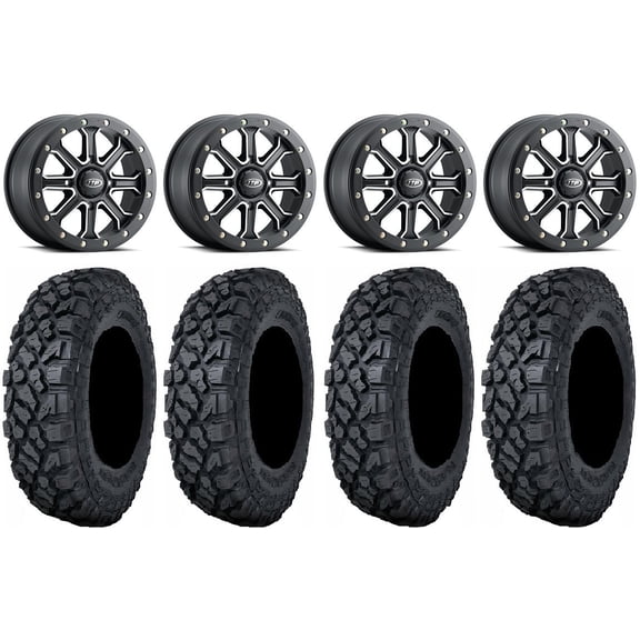 ITP Inertia Beadlock 14" Wheels Black +40mm 28" Klever X/T Tires Polaris RZR XP 1000 / PRO XP / Ranger XP 900/1000