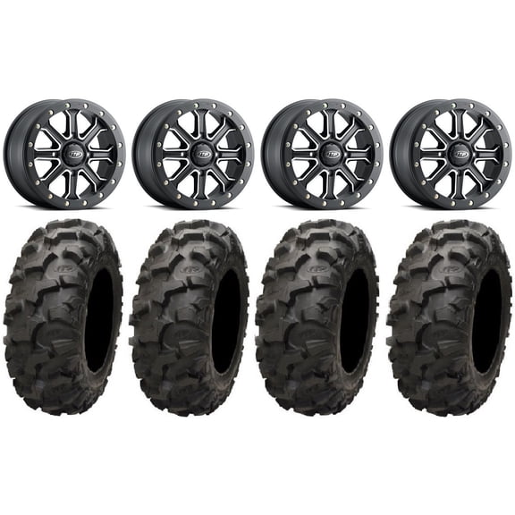 ITP Inertia Beadlock 14" Wheels Black +40mm 30" Blackwater Tires Polaris RZR XP 1000 / PRO XP / Ranger XP 900/1000