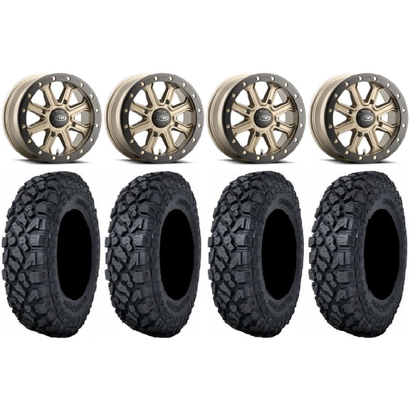 ITP Inertia Beadlock 14" Wheels Bronze +40mm 27" Klever X/T Tires Polaris RZR XP 1000 / PRO XP / Ranger XP 900/1000