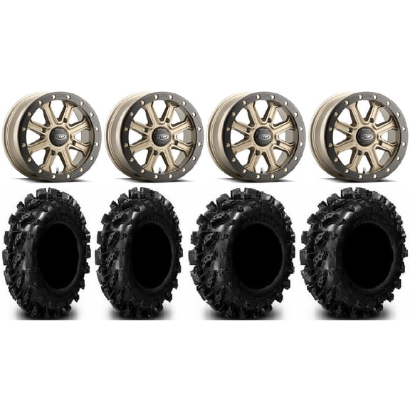 ITP Inertia Beadlock 14" Wheels Bronze +40mm 28" Swamp Lite Tires Polaris RZR XP 1000 / PRO XP / Ranger XP 900/1000
