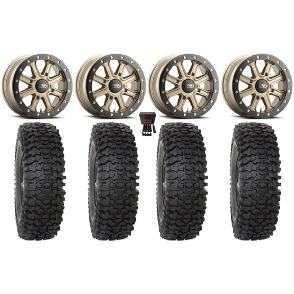ITP Inertia Beadlock 14" Wheels Bronze +40mm 32" RC500 Tires Polaris RZR XP 1000 / PRO XP / Ranger XP 900/1000