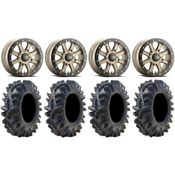 ITP Inertia Beadlock 14" Wheels Bronze +40mm 32" Terminator Tires Polaris RZR XP 1000 / PRO XP / Ranger XP 900/1000