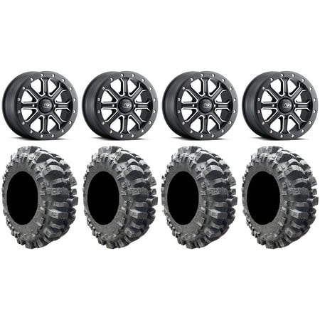 ITP Inertia Beadlock 15" Wheels Bk +40mm 31" Bogger Tires Sportsman RZR Ranger