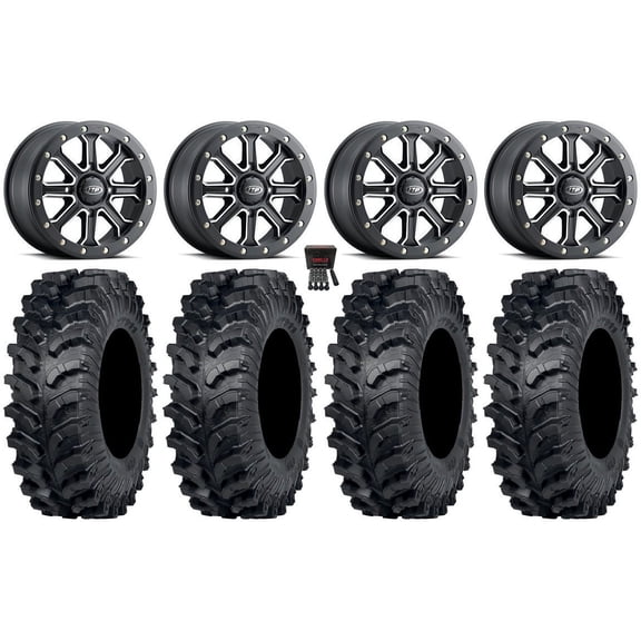 ITP Inertia Beadlock 15" Wheels Black +40mm 30" MT911 Tires Polaris RZR XP 1000 / PRO XP / Ranger XP 900/1000