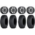 thumbnail image 1 of ITP Inertia Beadlock 15" Wheels Black +40mm 33" Coyote Tires Kawasaki Teryx Mule, 1 of 4