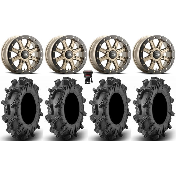 ITP Inertia Beadlock 15" Wheels Br +40mm 32" Terminator Max Tires Can-Am Commander Maverick Renegade Outlander Defender