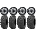 thumbnail image 1 of ITP Momentum 14" Wheels Milled 26" Bear Claw EVO Tires Honda Pioneer, 1 of 4
