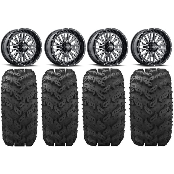 ITP Momentum 14" Wheels Milled 26" Reptile Tires Can-Am Commander Maverick Renegade Outlander Defender
