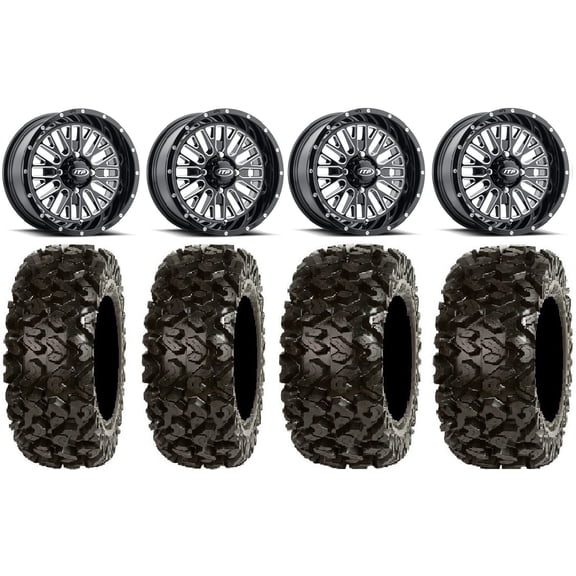 ITP Momentum 14" Wheels Milled 26" Rip Saw Tires Can-Am Commander Maverick Renegade Outlander Defender