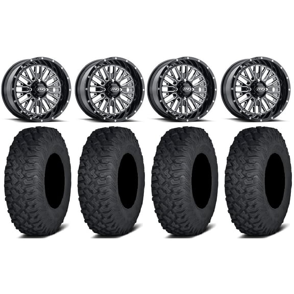 ITP Momentum 14" Wheels Milled 27" Coyote Tires Polaris RZR XP 1000 / PRO XP / Ranger XP 900/1000