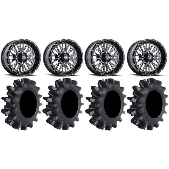 ITP Momentum 14" Wheels Milled 30" Interforce II Tires Can-Am Commander Maverick Renegade Outlander Defender