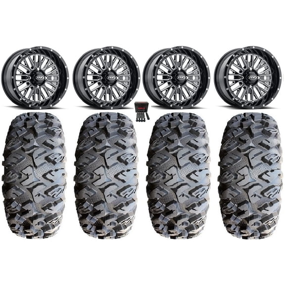 ITP Momentum 14" Wheels Milled 32" MotoClaw Tires Polaris RZR XP 1000 / PRO XP / Ranger XP 900/1000
